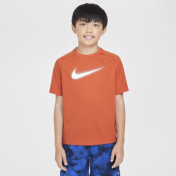 Orange nike gym top sales